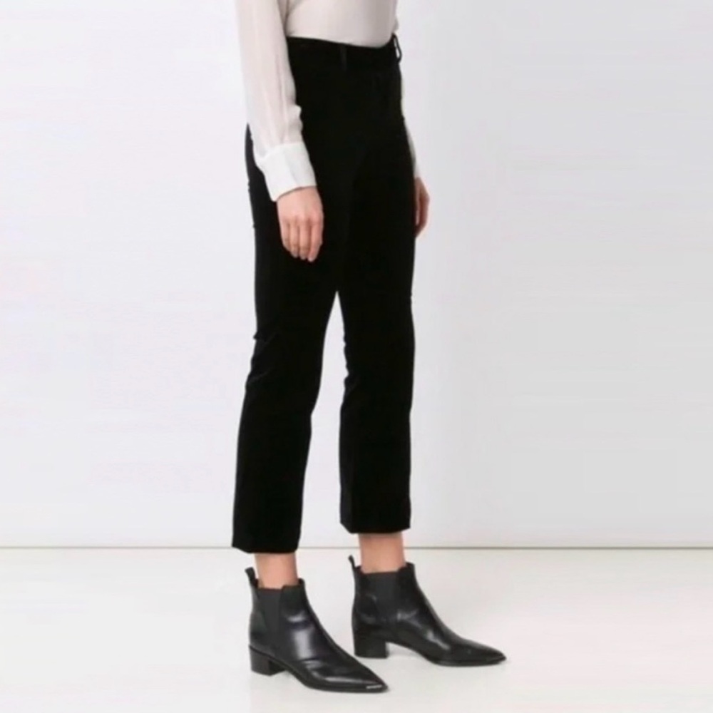 Frame Atelier black velvet cropped pants - Picture 2 of 10